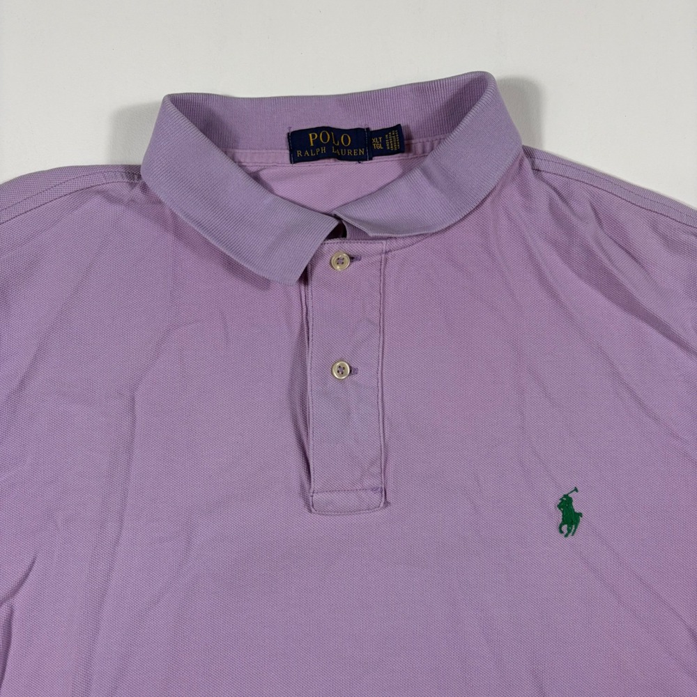 Polo Ralph Lauren Polo Shirt Mens XLT Short Sleeve Pique Lavender Purple